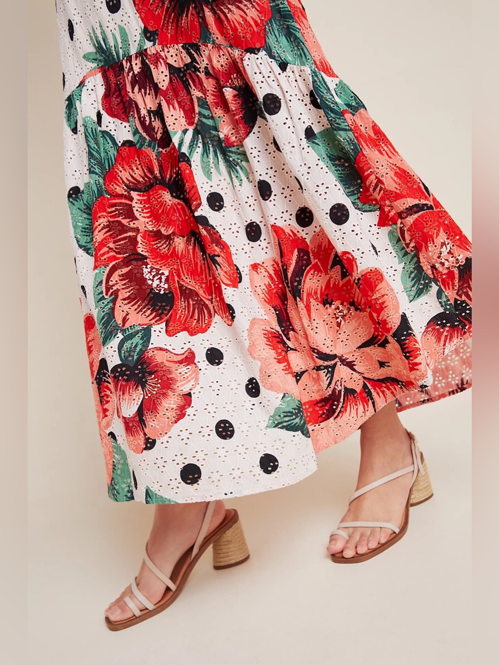 Farm Rio Riviera Eyelet Maxi Dress 14 - Picture 4 of 16